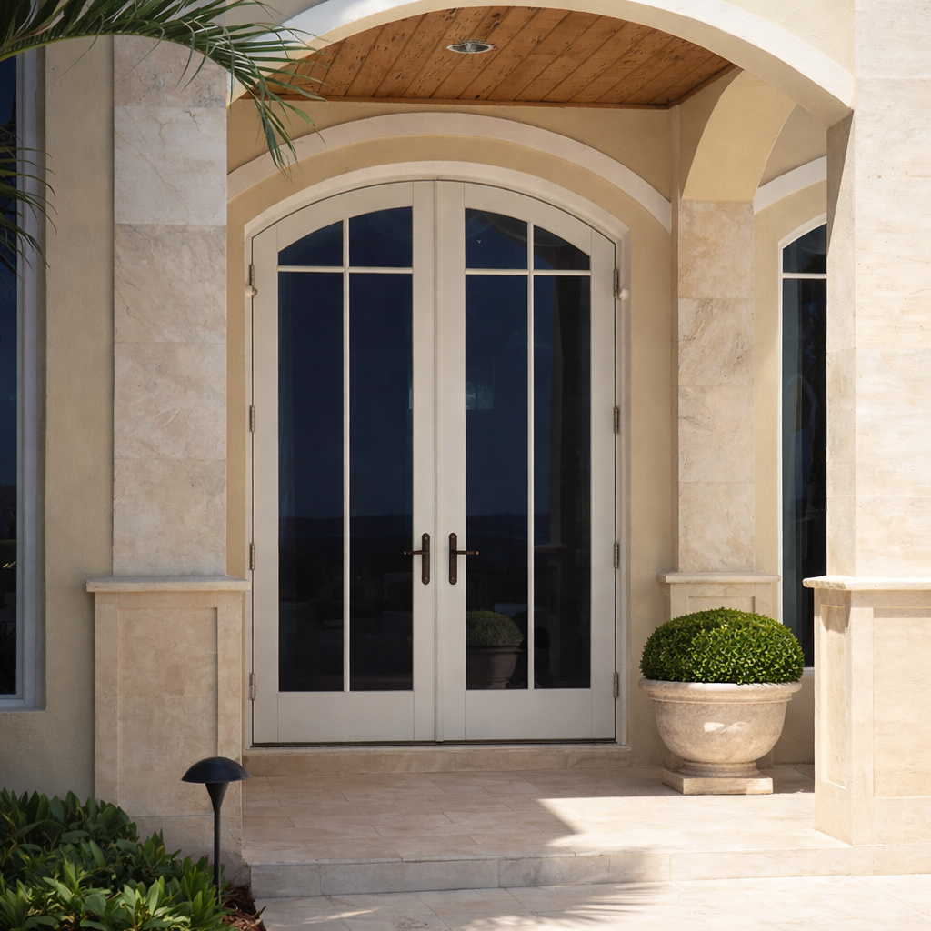 Contemporary minimal French doors