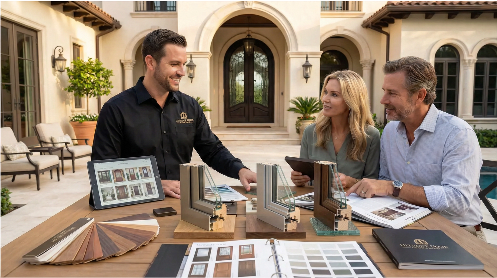 Design consultation with architect and finish swatches